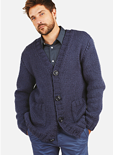 Chunky V neck cardigan