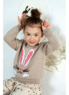 Rabbit motif sweater