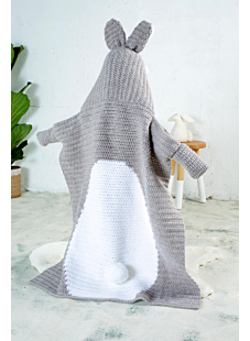 Crochet hooded wrap