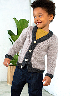 Cable V-neck cardigan