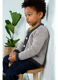 Cable V-neck cardigan
