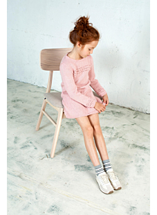 Dress with lace motifs