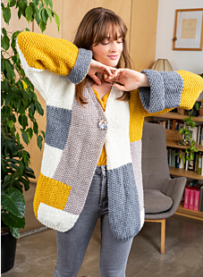 Patchwork oversize jacket