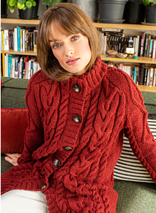 Long cabled jacket
