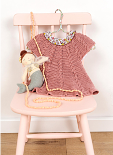 Crochet ruffle dress