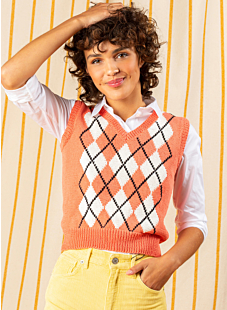 Intarsia tank top