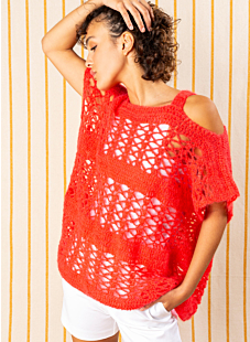 Crochet poncho sweater