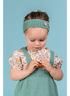 Skirt with straps & headband in recycled cotton