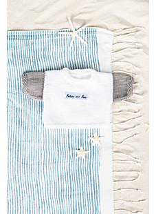 Two tone sweater with back opening & short sleeves