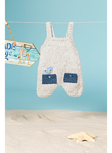Recycled cotton dungarees with pockets