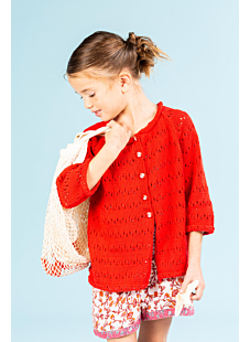 Lacework raglan cardigan