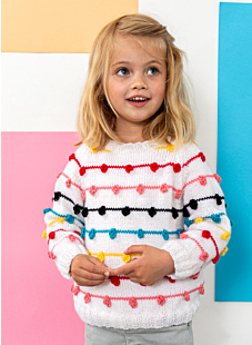 Striped bobble sweater