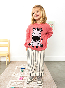 Zebra intarsia sweater