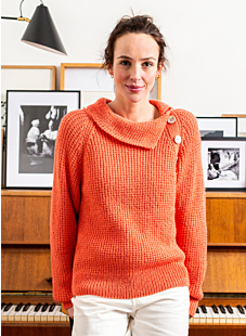 Fancy rib raglan sweater