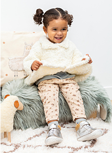 Baby faux fur flared coat