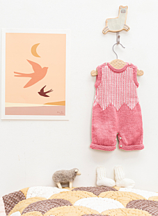 Striped sleeveless baby onesie