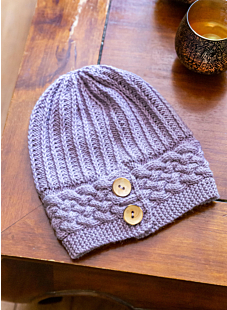 Wide cable hat