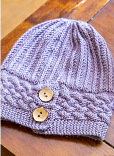 Wide cable hat