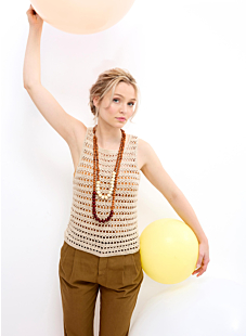 Crochet lacy tank top