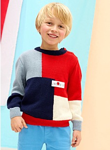 Color block sweater