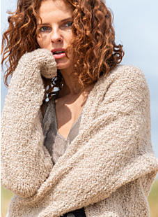 V-neck jersey jacket