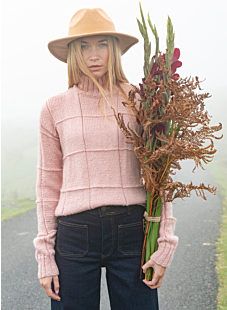 Patterned square motif sweater