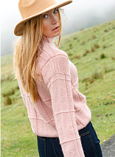 Patterned square motif sweater
