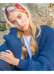 Shaker rib stitch cardigan