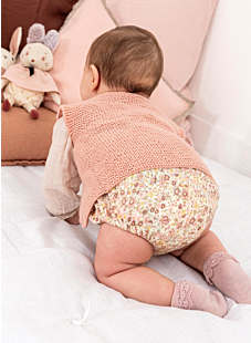 Sleeveless cardigan in garter stitch Iris