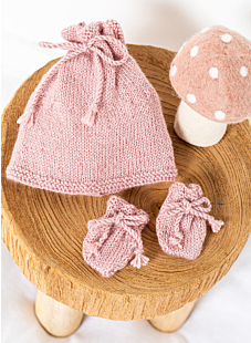 Fine hat & mittens set Coline
