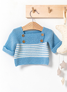 Striped Top in garter stitch Martin