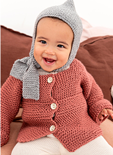 Bonnet in garter stitch Blaise