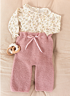 Trousers in garter stitch Canelle