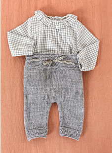 Trousers in stocking stitch & garter stitch Baudouin