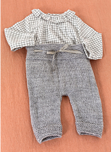 Trousers in stocking stitch & garter stitch Baudouin