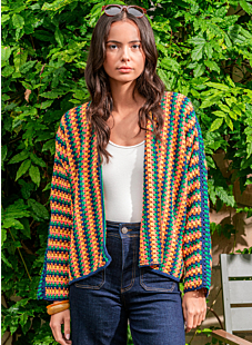 Multicolour crochet cardigan Cléonie