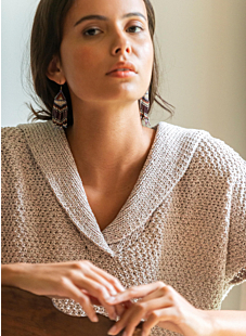 Sleeveless top with shawl collar Iris