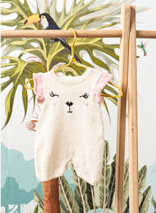 Embroidered playsuit with ruffles Colombe
