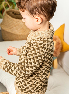 Shawl collar fairisle Colin