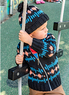 Jacquard zipped vest
