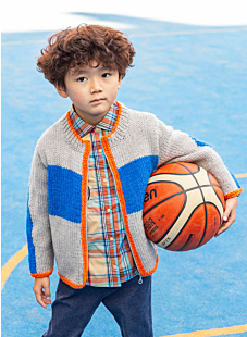 Tricolor zipped vest