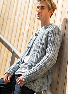 High neck patterned jacket Achille