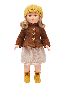 Autumn outfit to knit for Marie Françoise 40 cm doll