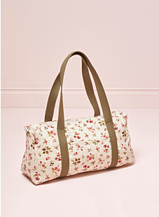 Redcurrant flower print knitting bag, 42 x 21 cm