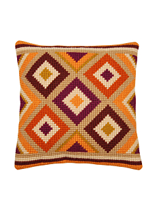 Panama cross-stitch cushion kit, 40 x 40 cm