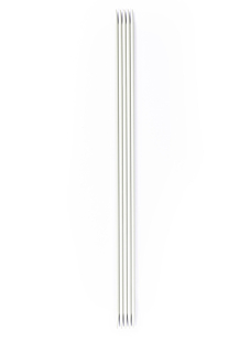 Double-pointed needles (5-pack), grey aluminium, 4.5 mm - 40 cm