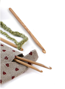 Bamboo crochet hooks, 9 mm - 15 cm