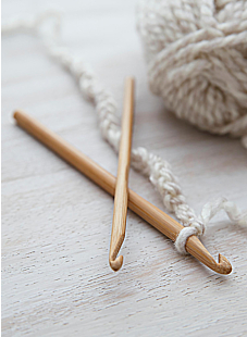 Bamboo crochet hooks, 10 mm - 15 cm
