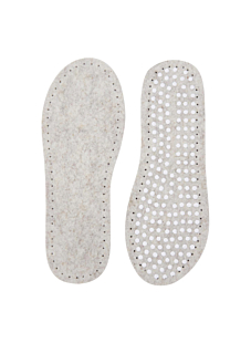 Beige sew-on soles for slipper socks, size EUR 33 (UK size 8)