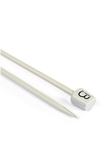 Straight needles, grey aluminium, 4.5 mm - 50 cm